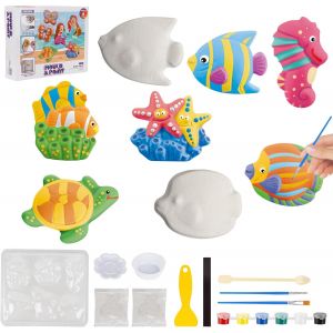 SANSH-Enfant Moulage et Peinture Kit, Activites Manuelles pour Enfants, Figurines en Plâtre à Mouler et à Peindre, Moulage de Plâtre Enfants, Jouets de Bricolage Créatifs à Partir de 6 Ans - Neuf