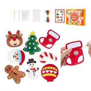 Bonhomme en pain d'épices de Noël, jouet d'apprentissage en feutre pour tout-petits - Neuf