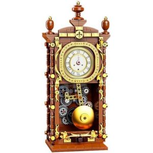 lbgwp60-Blocs De Construction Horloge Rétro, Jeu De Construction D'Horloge À Pendule, Jouets Éducatifs Pour Enfants, Le Pendule Peut Osciller, Cadeaux Pour Enfants De Plus De 6 Ans (751 Pièces) - Neuf