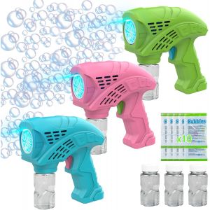 113a Panamalar 3pcs Pistolets &Agrave; Bulles,Machine &Agrave; Bulles Savon Enfants 4000+Bulles Contient 3 Flacons De Solution Et 10 Sachets De Recharge Enfant/Anniversaire/F&ecirc;te - Neuf