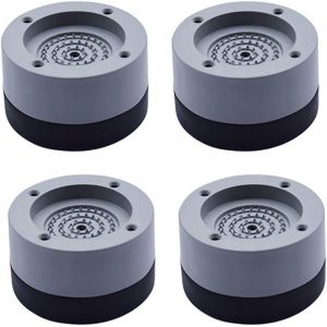 Patins pour pieds de machine &agrave; laver, amortisseurs de vibrations universels de 3,5 cm, tapis en caoutchouc antid&eacute;rapants et anti-vibrations, pieds silencieux pour lave-linge et s&egrave;che-linge (gris) - Neuf