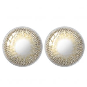 Lot De 2 Lentilles De Contact Colorees De 14 Mm, 0 Degre, Annuelles, Accessoire Cosmetique Pour Les Yeux, Marron - Neuf