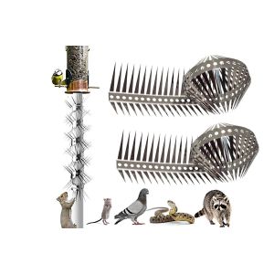 Pics Anti-Oiseaux En Acier Inoxydable Pour Pigeons Et Petits Oiseaux - Lot De 2 - Utilisation Ext&eacute;rieure - Neuf