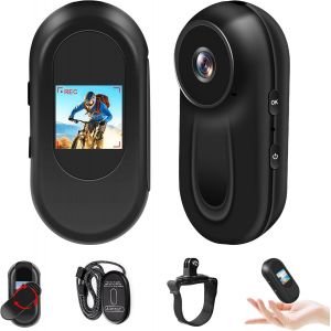 Subzonal-Mini Cam&eacute;ra D'action 1080p, Portable Cam&eacute;ra Sport &Eacute;tanche Avec Vision Nocturne, Cam&eacute;ra Moto Magn&eacute;tique Ipx4, Kit Casque/V&eacute;lo/Moto, &Eacute;cran Lcd + Pince 360&deg;, Grand Angle De 150&deg; - Neuf