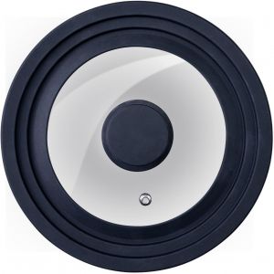 Kalanka-Couvercle Universel En Verre &Oslash;16, &Oslash;18 Et &Oslash;20 Cm Avec Bord En Silicone, Valve Vapeur Et Bouton Ergonomique Soft Touch - Couvercle Pour Casseroles Et Po&ecirc;les - Neuf