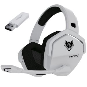 Nubwo G06 Casque Gaming Sans Fil Bluetooth 2.4g - Anc Réduction De Bruit - 50h+ Autonomie - Son Stéréo Immersif - Micro Détachable - Confortable Pour Pc/Ps/Xbox/Ns - Neuf