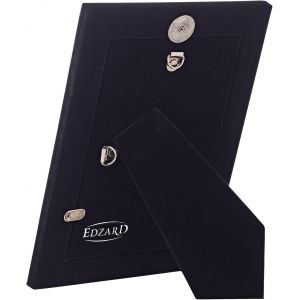 Cadre photo Turin (10 x 15 cm) &eacute;l&eacute;gant plaqu&eacute; argent, prot&eacute;g&eacute; contre le ternissement, bord perl&eacute;, 2 crochets de suspension, cadre photo, argent&eacute;, format portrait et paysage - Neuf