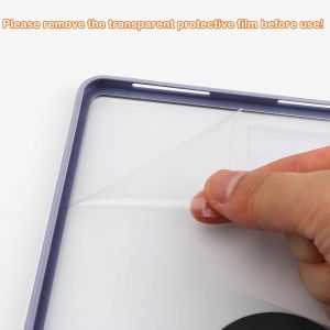 Coque Compatible Avec Lenovo Idea Tab Pro 12.7 Pouces 2025 Avec Porte Pencil,Étui Housse Dos Transparent Antichoc,Rotation À 360° Support,Veille/Réveil Auto,Lavande - Neuf