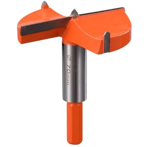 M&egrave;che Forstner 70 mm avec guidage - Foret &agrave; bois avec tige hexagonale - Foret &agrave; charni&egrave;re pour bois et bois dur - Neuf