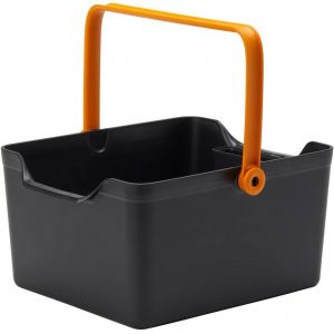 Ulteronixshop-Bo&icirc;te de Rangement pour Outils de Plantation et Accessoires de Jardin, 35,3 x 27,2 x 17,4 cm (LxPxH), R&eacute;sine Synth&eacute;tique, Noir/Orange, 1071305 - Neuf