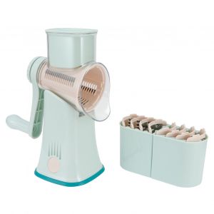 Hjlian Coupe-Legumes Multifonctionnel A Manivelle Avec 10 Lames Pour Accessoires De Cuisine - Neuf