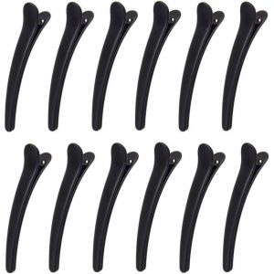 12 Pcs Alligator Cheveux Clips Bec De Canard Des Pinces À Cheveux, Salon De Barrettes, De Plastique Coiffeur Clips, Pour Les Femmes/Filles, Maquillage Professionnel Et Coiffure - Neuf