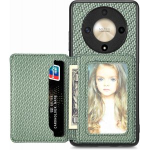 Kal-Coque Pour Honor Magic6 Lite 5g (Magic 6 Lite) / X9b, Étui Ultra Mince Tendre Tpu, Housse De Téléphone Antichoc Anti-Dérapant Avec Blocage Rfid Sac De Carte. Vert - Neuf
