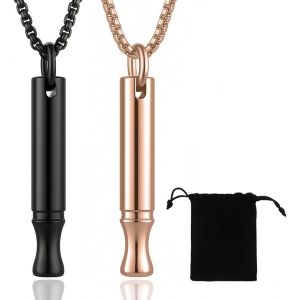 Trahoo-2pcs Outil De Sevrage De Fumer,Collier Sans Fumée Pour Fumeur,Collier Sans Fumée Pour Fumeur,Noir,Or Rose - Neuf