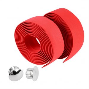 2 PièCes De Ruban AdhéSif Pour Guidon De VéLo De Route, 2 Bouchons De Barre (Noir + Blanc) - Neuf