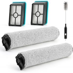 NouvelHorizonstore-pour Bissell CrossWave HF2 Rouleau De Brosse De Rechange pour Bissell CrossWave HF2/3845N/3831 Accessoires Aspirateur, avec 2 Brosse &agrave; Rouleau,2 Filtre HEPA, 1Brosse pour R&eacute;servoir - Neuf