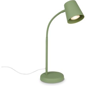 Kal-- Lampe De Chevet, Lampe De Bureau Orientable, Lampe De Table Gu10 Pour Bureau À Domicile Avec Interrupteur À Câble, Vert Anis - Neuf
