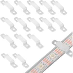 Eryi-100pcs Clip De Fixation Ruban Led, Attache Ruban Led 10mm Pour Supports De Fixation Clips Bande Led 10mm Wide Waterproof - Sans Les Vis - Neuf