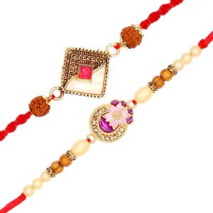 Kal-Lot De 2 Bracelets Rakhi Pour Brother Rakhi Bhai Bhabhi Bhaiya Et Bhatiji Veera Rakhi Raksha Bandhan Rakhi Ensemble Dora Bracelet Kalwa Avec Coffret Cadeau Pour Brother Sister Indian Traditional - Neuf