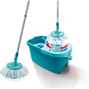 VornixorSarlshopClean Twist Disc Mop Ergo Kit complet balai, serpilli&egrave;re et seau essoreur, ensemble balai serpill&egrave;re en microfibre avec manche t&eacute;lescopique, essorage sans effort - Neuf