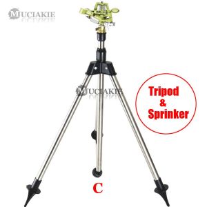 trépied en acier inoxydable,arroseur à Impact réglable,idéal pour l'arrosage du jardin irrégulier,raccord d'irrigation,1 pièce - Type C xAB121CS - Neuf