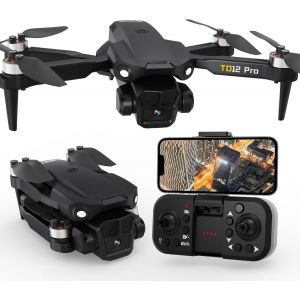 Toladrone Mini Drone Avec Caméra 4k, Td12pro Drones À Moteur Sans Balais Pour Débutants, Résistance Au Vent De Niveau 3, Réglage De La Vitesse, Contrôle Via Application, Quadricoptère Rc-Marque Générale - Neuf