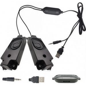 NETG-Haut-Parleur À Cavité 3 W 8 Ohm, Port D'Alimentation Usb 5 V Basse 3 W, Téléviseur Et Autres Appareils Électroniques, Port D'Alimentation Usb Port Audio 3,5 Mm Longueur Du Câble 1,5 M - Neuf
