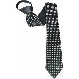 Cravate Réglable En Strass Pour Homme Avec Diamants Artificiels Brillants Et Brillants - Neuf