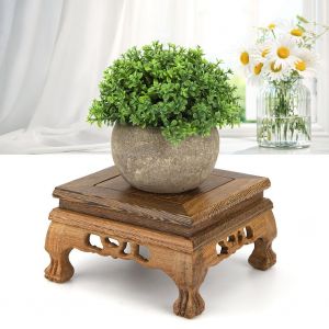 Hjlian Support De Presentation Antique Pour Vase En Jade, Decoration De Bureau (19 X 19 Cm) - Neuf