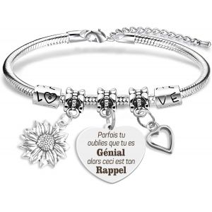 Eryi-Cadeau Encouragement, Cadeau Inspirant Motivation Encouragement Positifs D'inspiration Bracelet Merci Collègue Amie Soeur Amitié Collegue Femme Gourmette Cadeaux Original Accessoire - Neuf