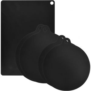 5 Pcs Set Tapis de Cuisson 22cm 24cm 35x25cm,Tapis Protection Plaque Induction,Résistant à la Chaleur 240°C,Résistante Huile,Protege Table Adaptateur Cache Protection Plaque Induction,Universel - Neuf