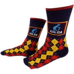 Jgd-Oldi Club Chaussettes Pour Homme &iquest; Fantaisie Dr&ocirc;le Pour La F&ecirc;te Des P&egrave;res, Papa, Jazz, Multicolore, Funky Et Silly Motif Vieux Panneau De Signalisation Routi&egrave;re Cadeau, Oldi Man Prime (Une Paire) - Neuf