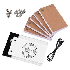 Flip Book Kit Avec Coussin Lumineux Led Light Box Tablet 300 Feuilles De Papier À Dessin Flipbook Avec Reliure Scr - Neuf