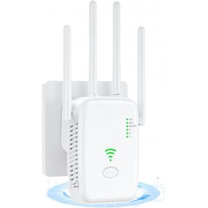 2025 Nouveau Répéteur Wifi, Répéteur Wifi Extender Avec 2 Ports Ethernet, 4 Antennes, Mode Répéteur/Routeur/Ap, Wifi Extender Pour La Maison/Bureau, Installation Facile Action[Z275] - Neuf