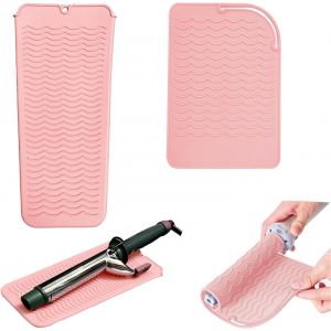 Kal-Pièces Tapis Silicone Pour Lisseur Fers À Friser, 2 Tailles, Tapis De Thermique Lisseur Doux Tapis Résistant À La Chaleur Pour Lisseur Avec Trous De Suspension Tapis Pour Outil De Coiffure - Neuf