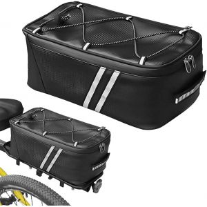 Sacoche De V&eacute;lo, Sacoche Arri&egrave;re, Sac De V&eacute;lo &Eacute;tanche, Avec Bandes R&eacute;fl&eacute;chissantes Et Fermeture &Eacute;clair &Eacute;tanche, Pour Transporter Vos Affaires &Agrave; V&eacute;lo - Neuf