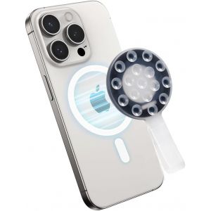 Anneau Magn&eacute;tique T&eacute;l&eacute;phone Transparent Et &Eacute;l&eacute;gant Avec Support Puissant Accessoire Pratique Pour Gym Cuisine Bain Et Maquillage(Violet) - Neuf