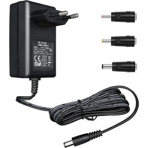 JGD-Adaptateur Secteur 12V 1A/1000mA, AC 100-240V 50/60Hz vers Chargeur Mural DC 12V 1A/1000mA 12W, Positif Central, c&acirc;ble 1.8m 20AWG pour Une Utilisation Stable et Flexible, 3 Accessoires Inclus - Neuf