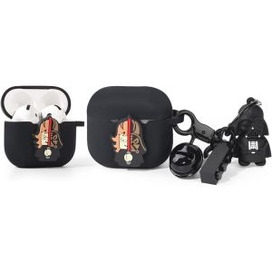 ELVORIX-Coque de protection en silicone pour &eacute;couteurs AirPods 4 (2024), chargement r&eacute;sistant aux chocs, avec poup&eacute;e de dessin anim&eacute;, cordon anti-perte, pour AirPods 4&egrave;me g&eacute;n&eacute;ration, &eacute;couteurs sans - Neuf