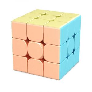 Moyu 3x3x3 Cube magique sans colle Cubo Magico Puzzle Cubes professionnels Cube de vitesse jouets éducatifs pour les étudiants-3x3 Macaron - Neuf