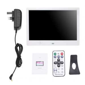 Cadre photo numerique HD 10"" avec capteur de mouvement 1080p, 110 V-240 V (blanc, prise UK) - Neuf
