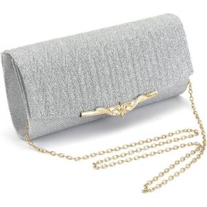 RFCBC-Sac de Soirée Pochette Brillant Élégant Clutches Bandouliere Chaine Enveloppe Sac à Main de Soirée Portefeuille pour Femme Soirée Fête Mariage - Neuf
