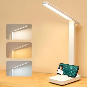 Lampe De Bureau Led Contrôle Tactile Protectiondes Yeux, Lampes Bureau Lampe De Table Dimmable 3 Modes De Couleur 3 Niveaux De Luminosit, Lampe De Chevet Pour Bureau,Chambre À Coucher,Lecture - Neuf