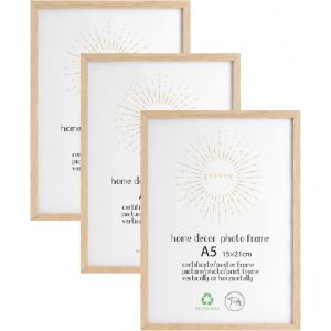 CMWX-Cadres Photo A5 Bois lot de 3 cadres photo pour posters et affiches Convient pour Accrocher des Diplôme et Décoration Cadre photo Montage Mural ou sur Table - Neuf