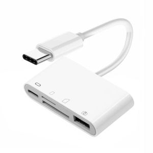 KAL-Adaptateur Usb 2.0 Type C Usb-C Vers Tf Micro Sd Sdxc Usb Femelle Lecteur De Cartes Pd 27 W Pour Ordinateur Portable, Tablette, T&eacute;l&eacute;phone - Neuf