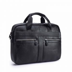 Wla.com-Sac à bombes d'affaires en cuir noir pour hommes,portefeuille fourre-tout,étui pour ordinateur portable et documents,design antique,sac messager,rêves douloureux,huile,16 ",1119 - 1115 black - Neuf