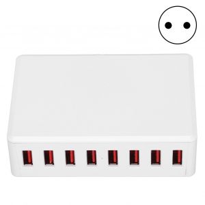 Chargeur Usb 2,4 A 50 W 8 Ports, Station De Charge Intelligente Portable Pour Telephones Et Tablettes - Neuf