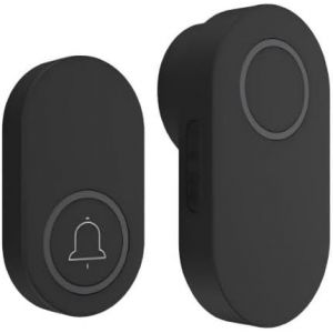 Sonnette sans Fil Exterieur Etanche 300 M&egrave;tre, Carillon sans-Fil avec R&eacute;cepteurs Ip44 &eacute;tanche avec Pile 60 M&eacute;lodies au 4 Niveaux Volumes Mini Sonnette de Porte pour Maison Bureau H&ocirc;tel - Neuf