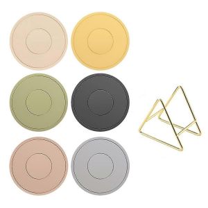 6 Maniques Épaisses Avec 1 Support Triangulaire Doré - Neuf