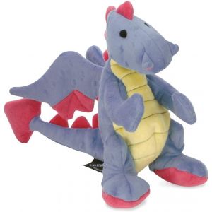 Moonmoon Bubble Plush Dragons Squeaky Dog Toy,Chew Guard Technology-Periwinkle,Large - Neuf